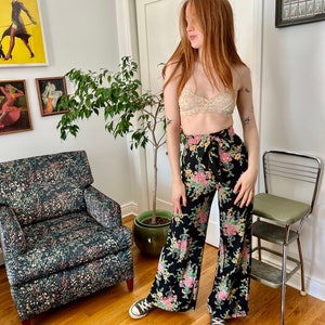 1970s Floral Bell Bottoms