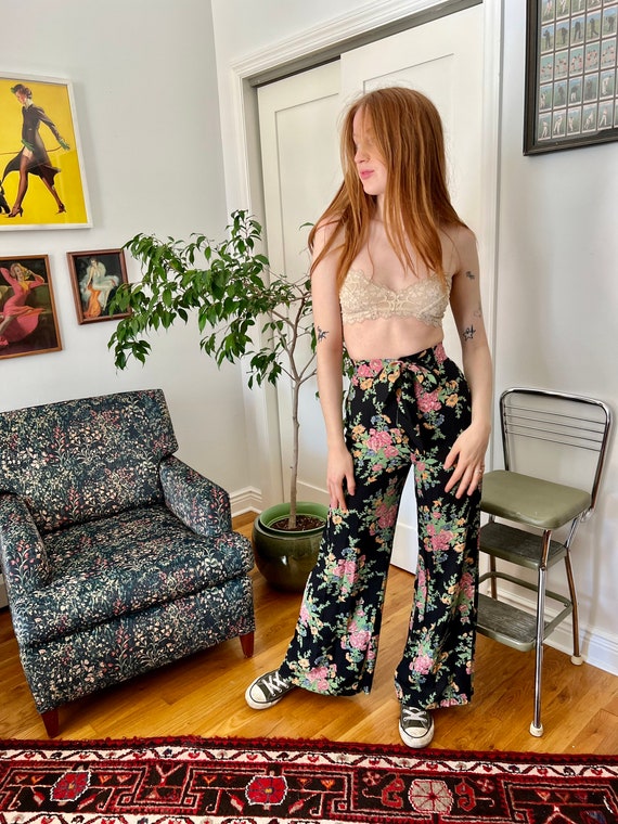 1970s Floral Bell Bottoms