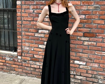 1990s Chanel Wool and Velvet Dress - Etsy