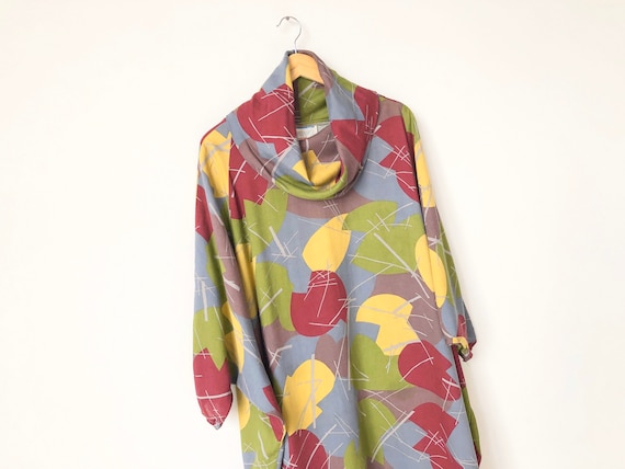 Vintage Abstract Print Dress