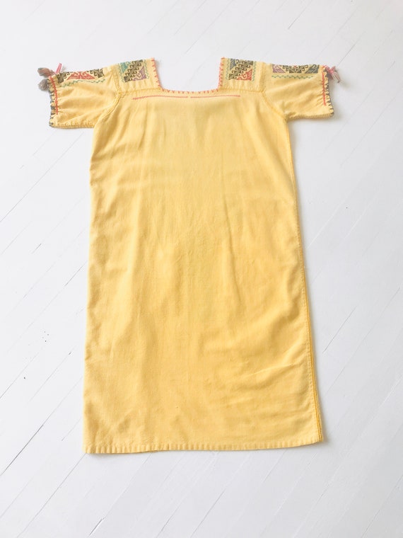 Vintage Embroidered Yellow Dress - image 5