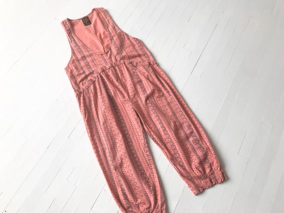 1990s Dusty Pink Geometric Jumpsuit