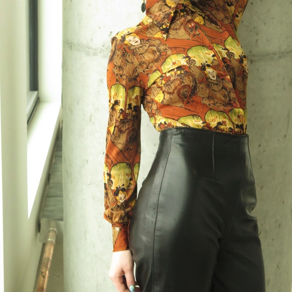 1980s Vakko Black Leather Pants
