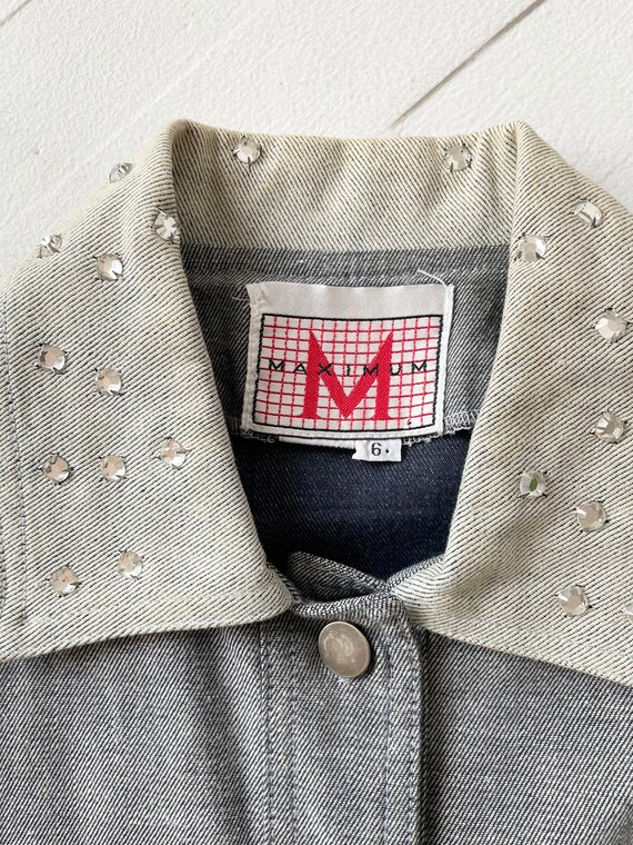 1980s Rhinestone Lichtenstein Comic Denim Jacket - image 7