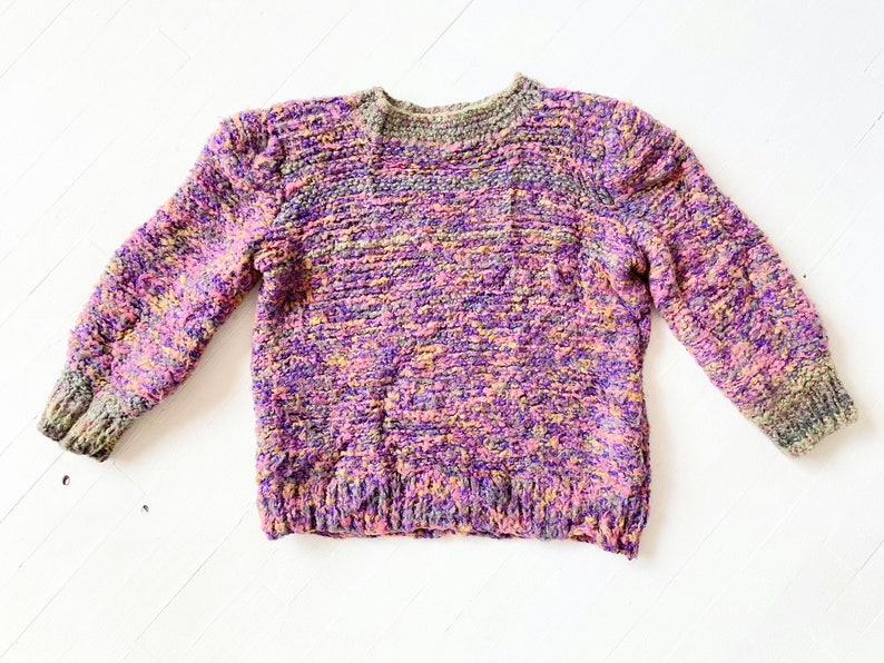 1980s Textured Knit Wool Sweater image 5