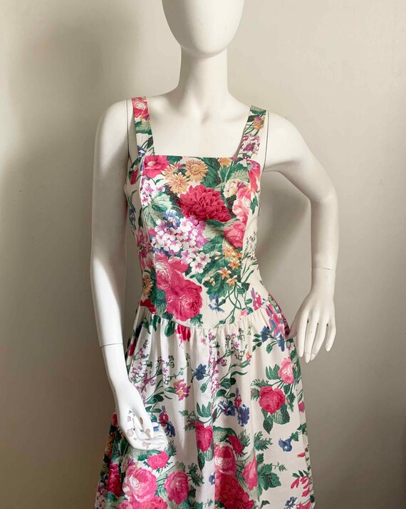 1980s Floral Sun Dress - image 6