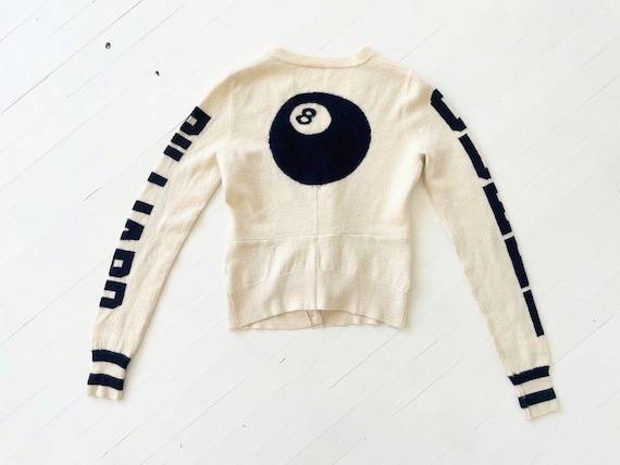 Vintage Cream + Navy Pool Ball Cardigan - image 1