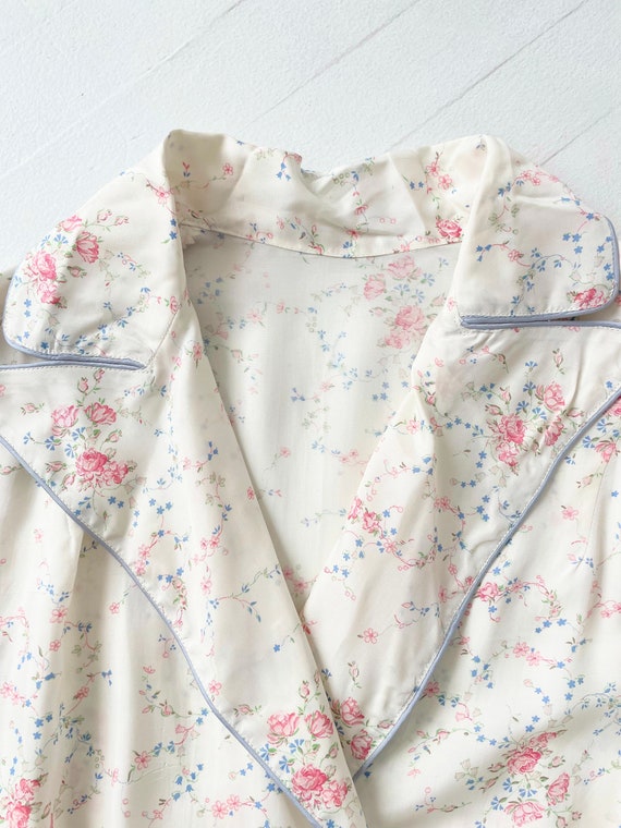 1940s Floral Print Robe - image 6