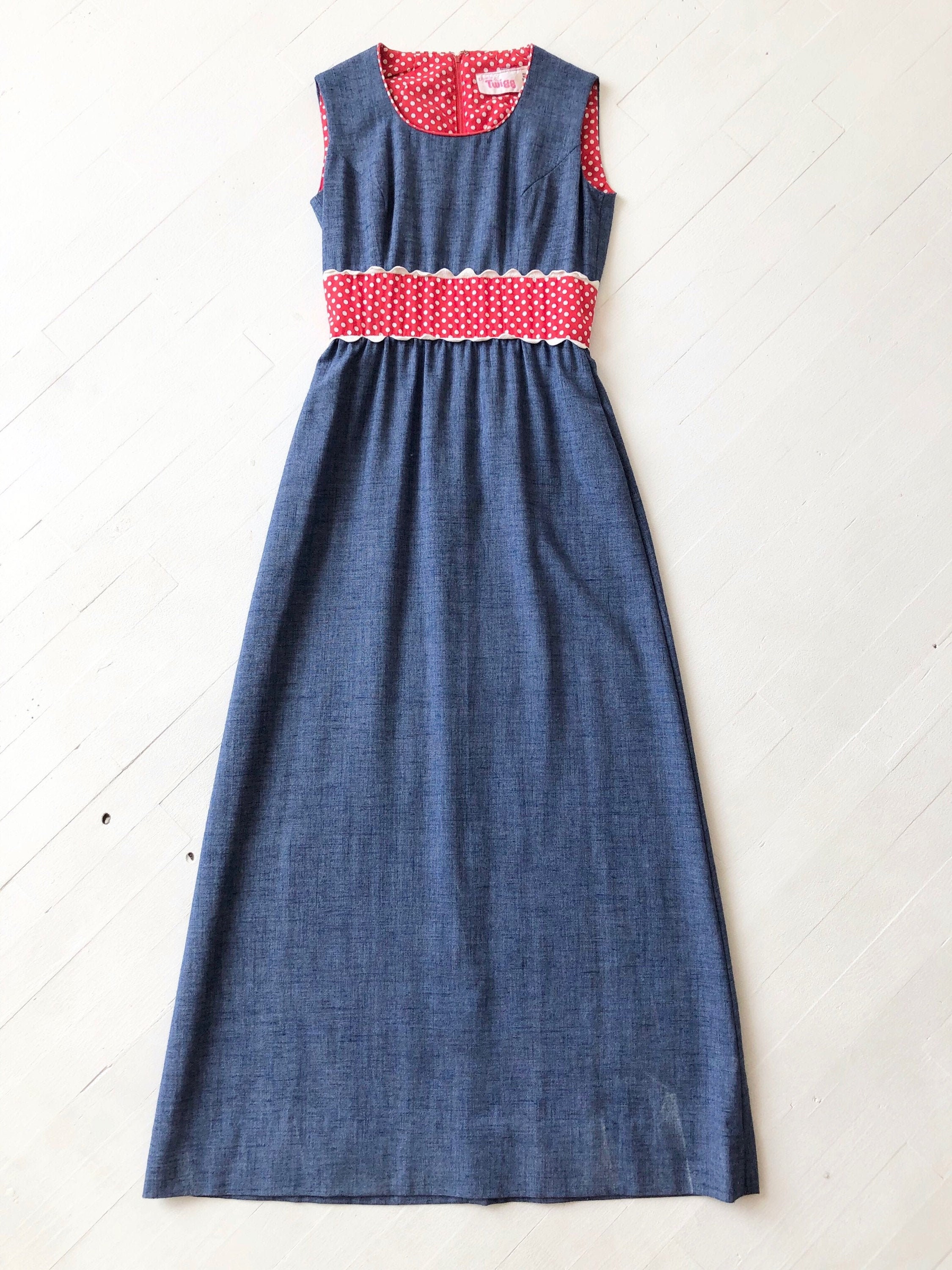 Chambray Maxi Dress - Etsy