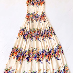 1930s Floral Rayon Dress image 3