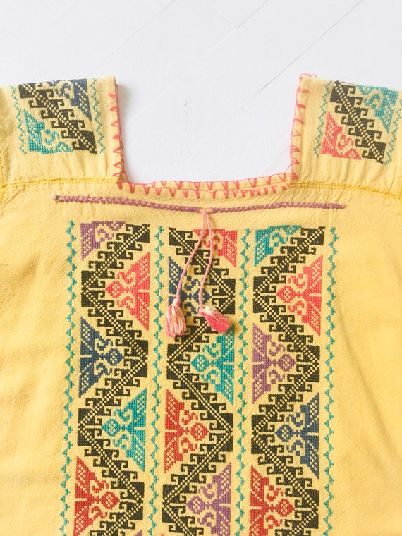 Vintage Embroidered Yellow Dress - image 2