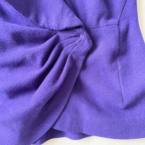 1990s Donna Karen Royal Purple Wool Cashmere Jacket image 4