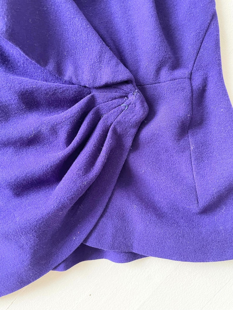 1990s Donna Karen Royal Purple Wool Cashmere Jacket image 4