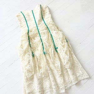 Vintage Betsey Johnson Ruched Lace Strapless Dress image 1