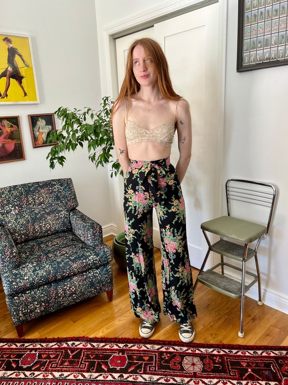 1970s Floral Bell Bottoms - image 2