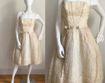 1950s Pastel Puff Dress