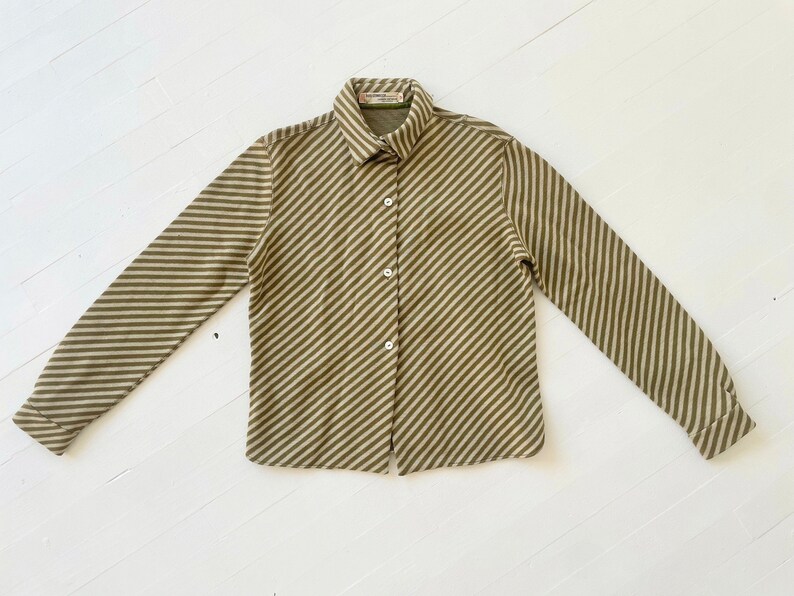 1960s Rudi Gernreich Diagonal Striped Wool Shirt image 3