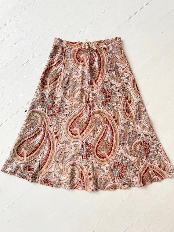 1970s Metallic Paisley Print Two Piece Set - image 7