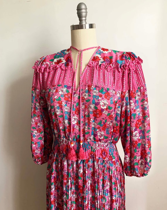 Copy Diane Freis Pink Pleated Dress