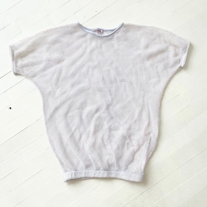Vintage Light Blue Mesh Top