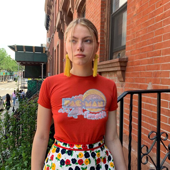 1970s Red Pac-Man Fanatic Tee