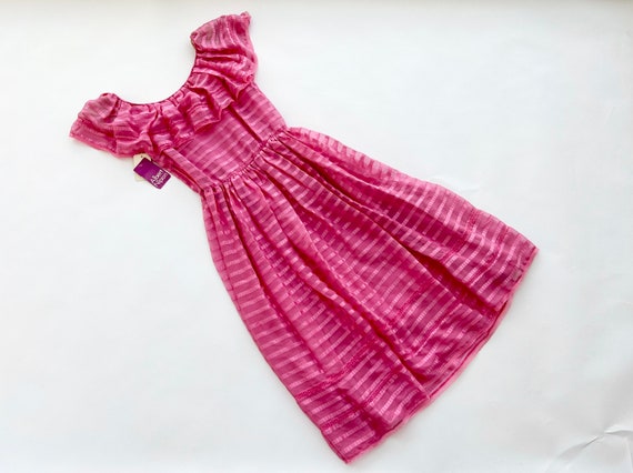 1980s Pink Chiffon Nipon Dress - image 1