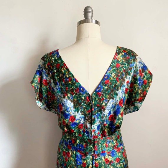 1950s Silk Floral Garden Dress - image 4