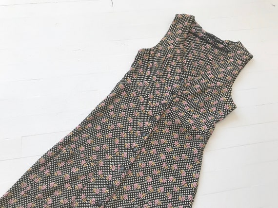 Vintage 1990s Betsey Johnson Dotted Floral Maxi Dr