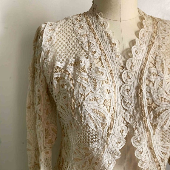 Edwardian Battenburg Lace Jacket