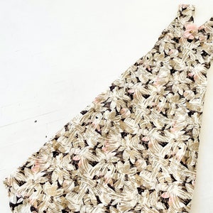 1930s Printed Glitter Taffeta Gown with Corsage