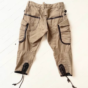 Y2K DSquared Leather Trim Cargo Pants image 5