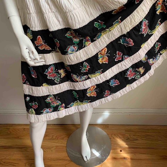 1950s Pleated Butterfly Dress - image 6