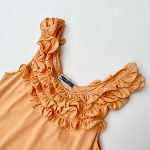 Donald Brooks Peach Ruffle Slip image 6