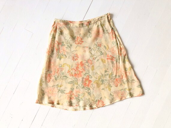 1990s Sheer Floral Miniskirt