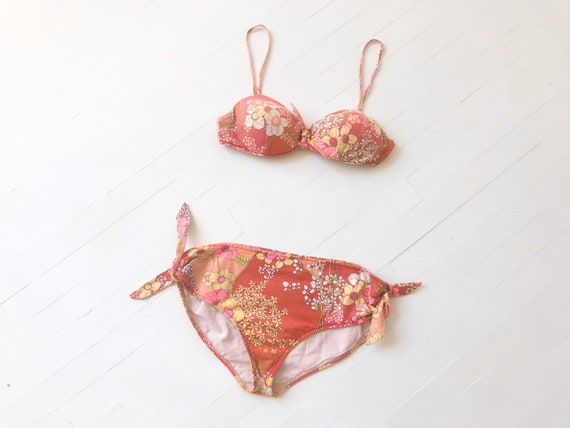1960s Floral Print Bikini