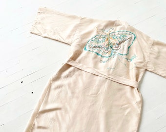 Vintage Silk Hand-painted Butterfly Robe