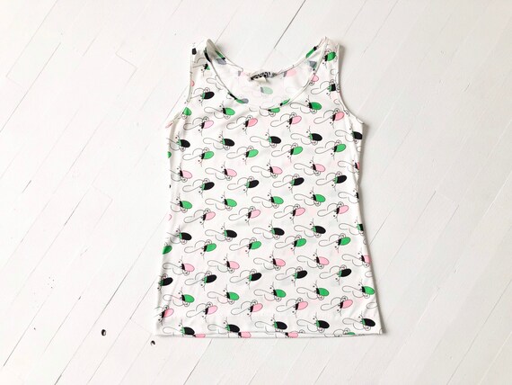 1970s Deco Print Tank - image 1