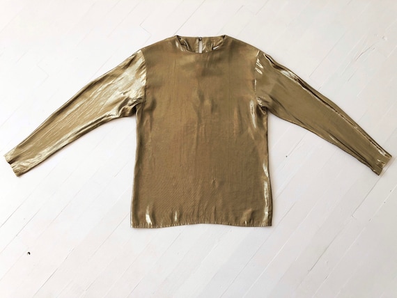 1980s Gold Lamé Top