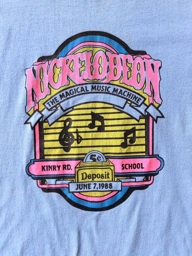 1980s Blue Nickelodeon T-Shirt image 2