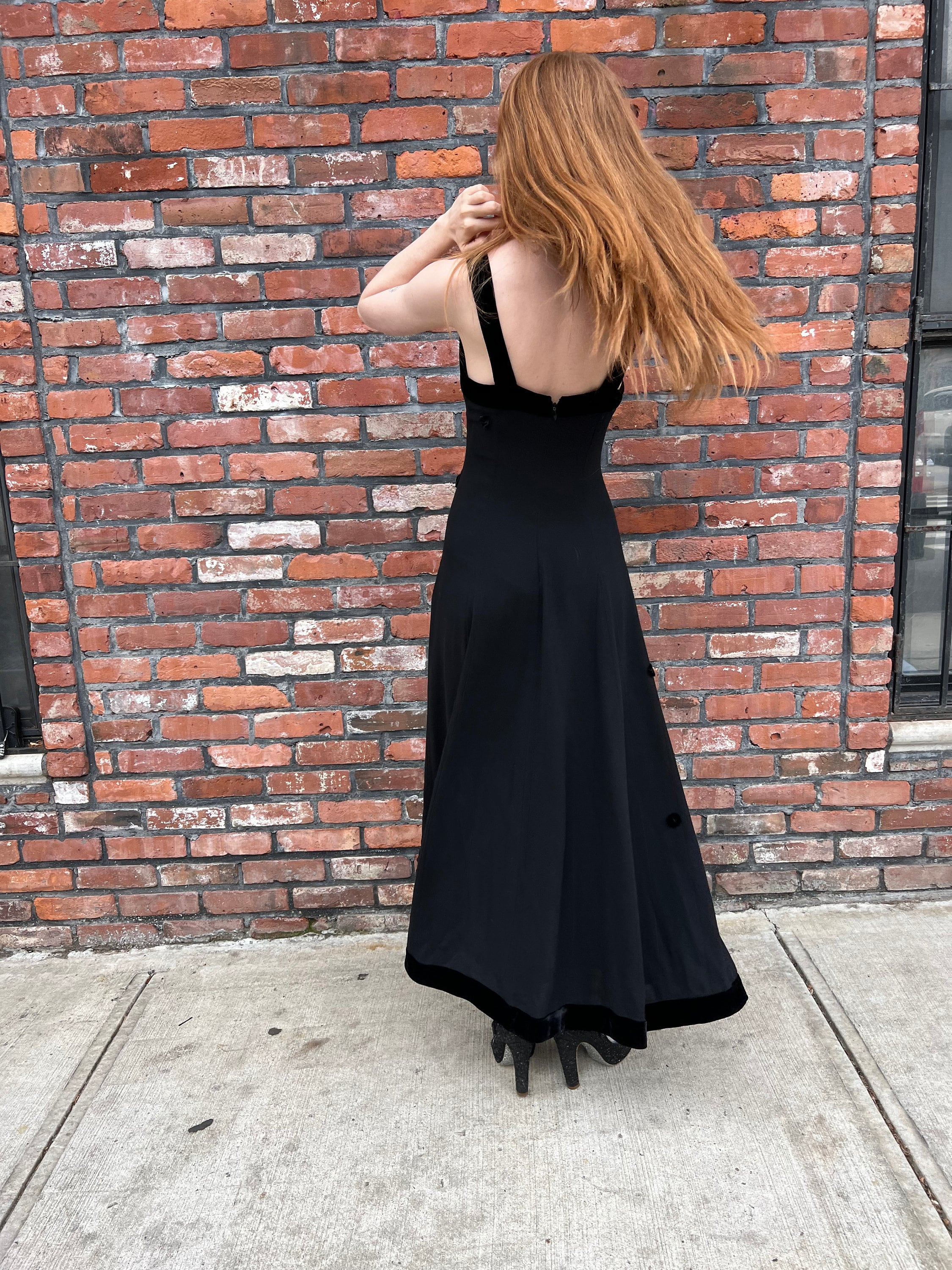 1990s Chanel Wool and Velvet Dress - Etsy