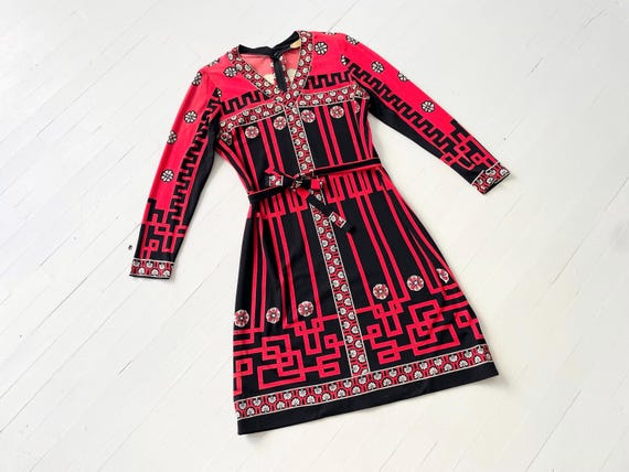 1970s Signed Paganne Silk Jersey Dress | MEDIUM