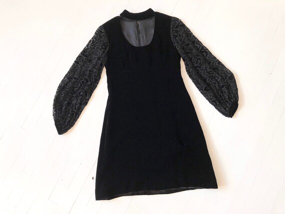 1960s Black Velvet Minidress