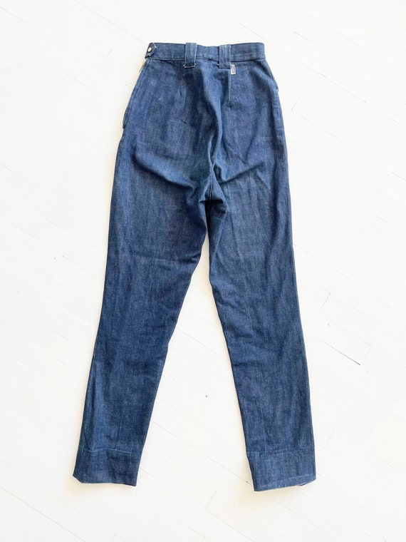 Vintage 1950's 50's LEVI'S Side Zip Denim Jeans Pearl Snap