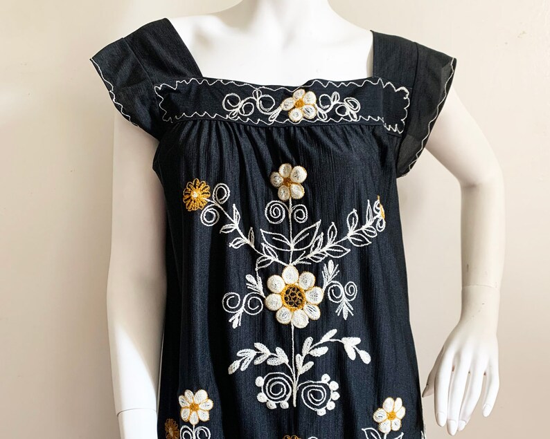 Vintage Embroidered Floral Dress image 2
