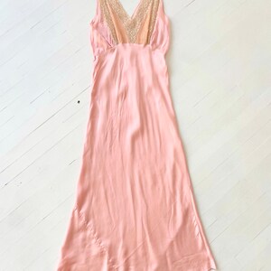 Vintage Pink Rayon Lace Bias Cut Slip Dress image 4