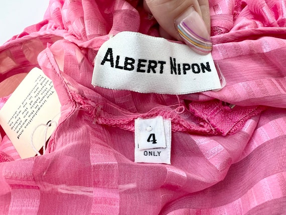 1980s Pink Chiffon Nipon Dress - image 5
