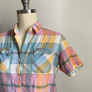 Vintage Indian Cotton Plaid Shirt image 2