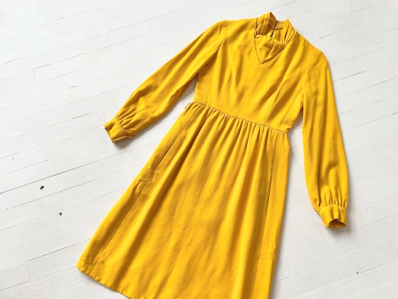 1960s Marigold Long Sleeve Dress - image 6