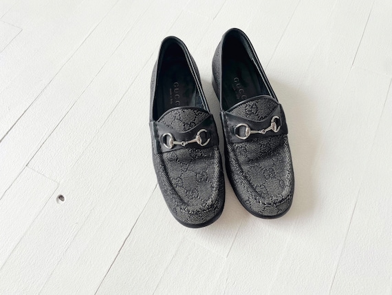 1990s Gucci Monogrammed Loafers - image 1