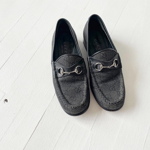 1990s Gucci Monogrammed Loafers